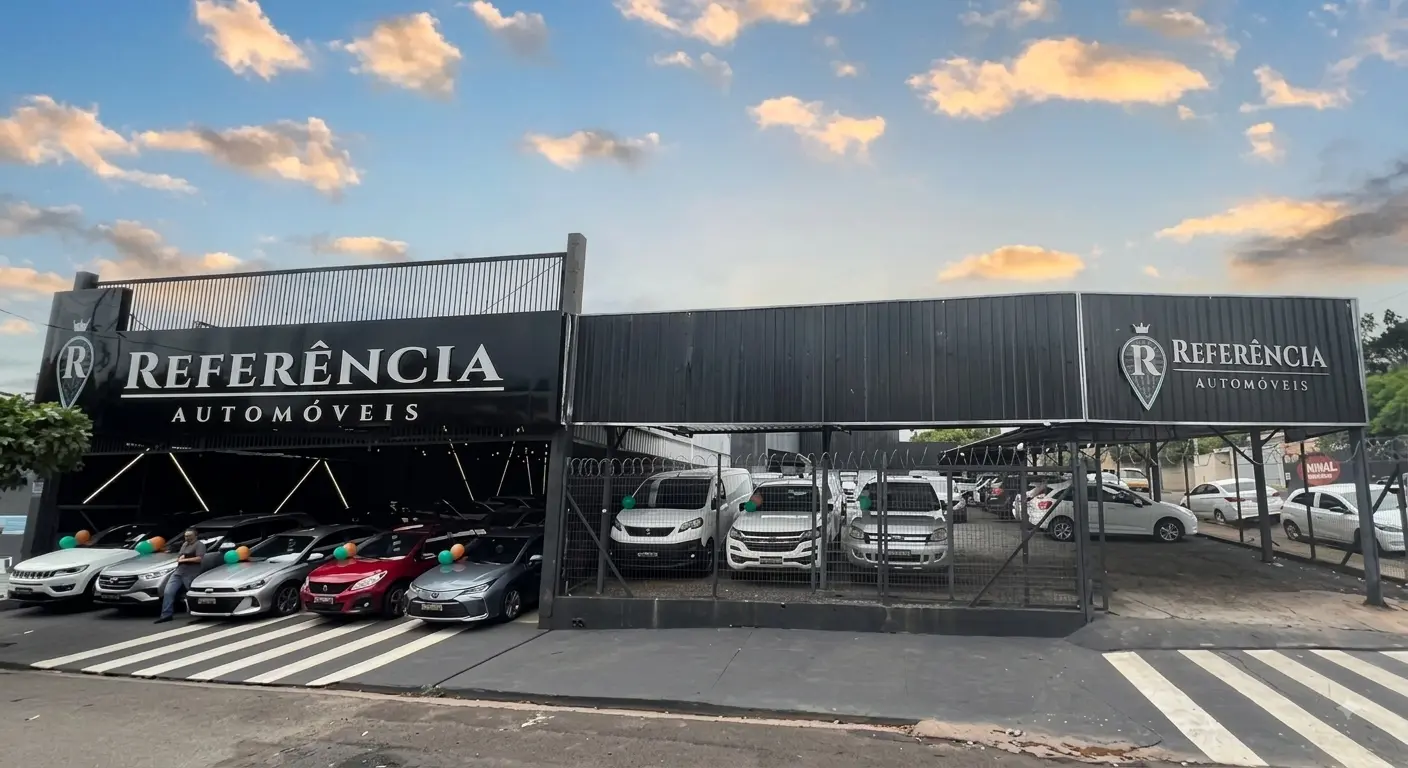 Fachada da Referência Automóveis em São José do Rio Preto